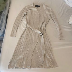 Kendall + Kylie Grey Sweater Wrap Dress